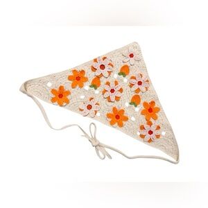 Crochet Floral bandana